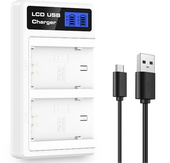 Wholesale Dual LCD Screen USB Battery Charger with Type-C Port for Arlo Go, Arlo Pro, Arlo Pro 2 Security Light Camera Batteries