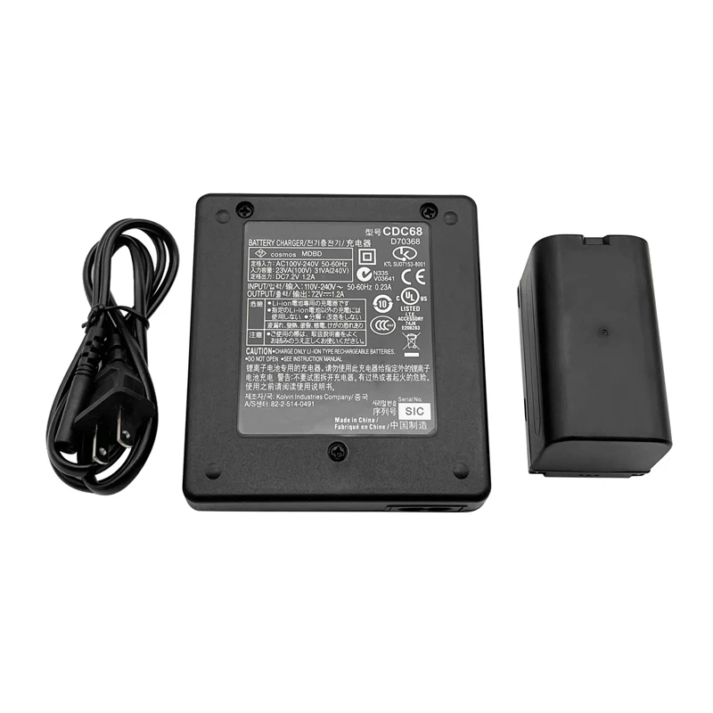 1 шт. двойное зарядное устройство CDC68 и 2 аккумулятора BDC70 для комплектов/FX/CX/SX/ DX/ES/ PS/OS, вилка европейского стандарта и США