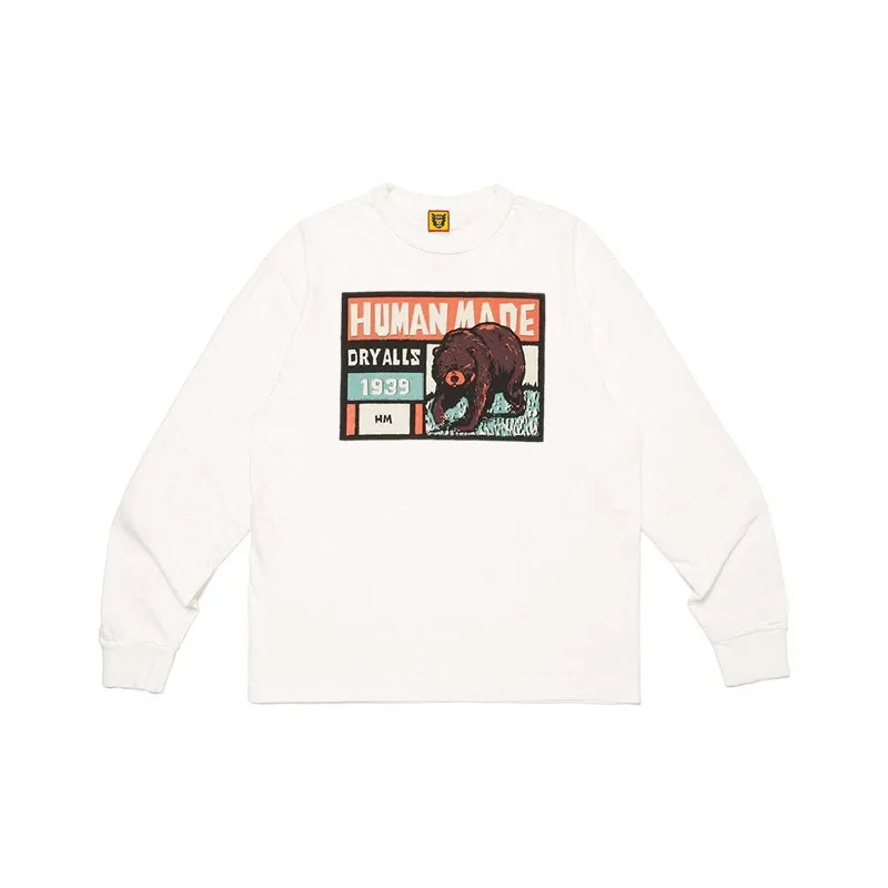 Human Made 2026 Animal Long Sleeve T Shirt Crewneck Loose Unisex Casual Top