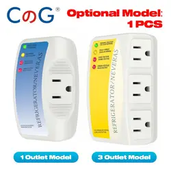 CG 1Pcs Single/Three Outlet Power Surge Protector 120V 10/12A Home Appliance Voltage Brownout Plug Outlet for PC/TV/Refrigerator