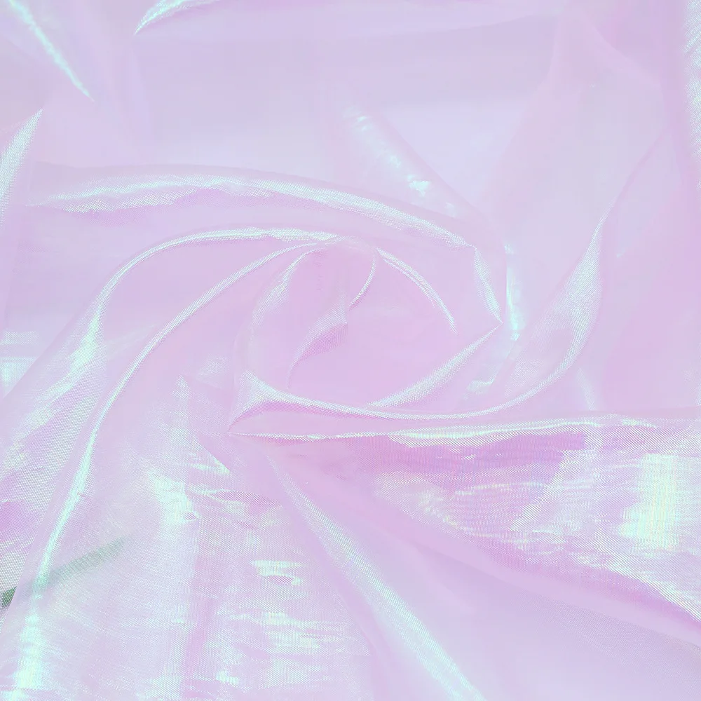 2/3/5m Mercerized Tulle Fashion Fluorescent Organza Fabrics Shiny Stage Wedding Decor Transparent Handmade DIY Material By Meter view 6