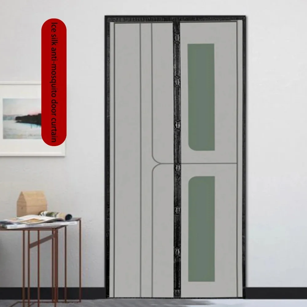 1 قطعة 100 سنتيمتر * 210 سنتيمتر ستارة الباب مقاومة البعوض المغناطيسي لينة الغزل ستارة الباب