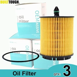 QTY 3, Oil Filter 12605566 For Buick Chevrolet HHR Cadillac BLS 2007 2008 2009 2010 / Chevrolet Malibu 2011 2012 2013 2014 2015