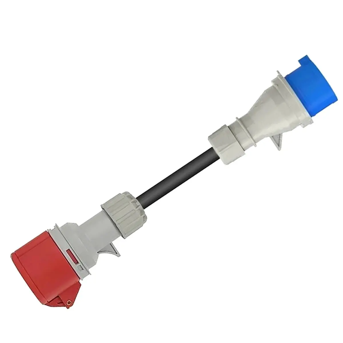 Budget-Friendly-EV Portable Charger Three-Phase 32A Base-Single-Phase 32A Head Adapter CEE Red Power Female Plug Socket Adapter