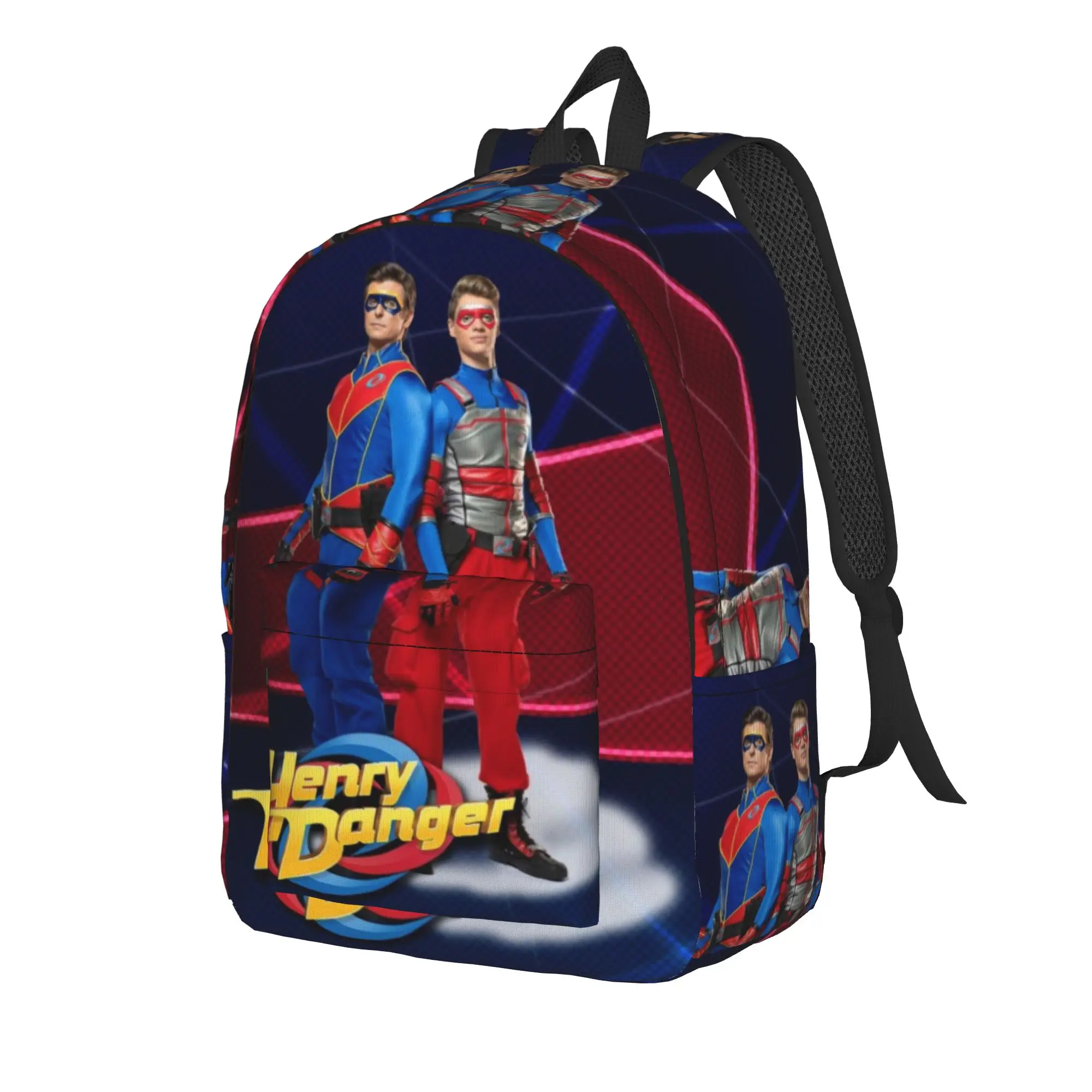 Captain Henry And Kid Danger  Teenage Backpack Sports Student Hiking Travel  Daypack for Men Women Laptop Canvas Bags
