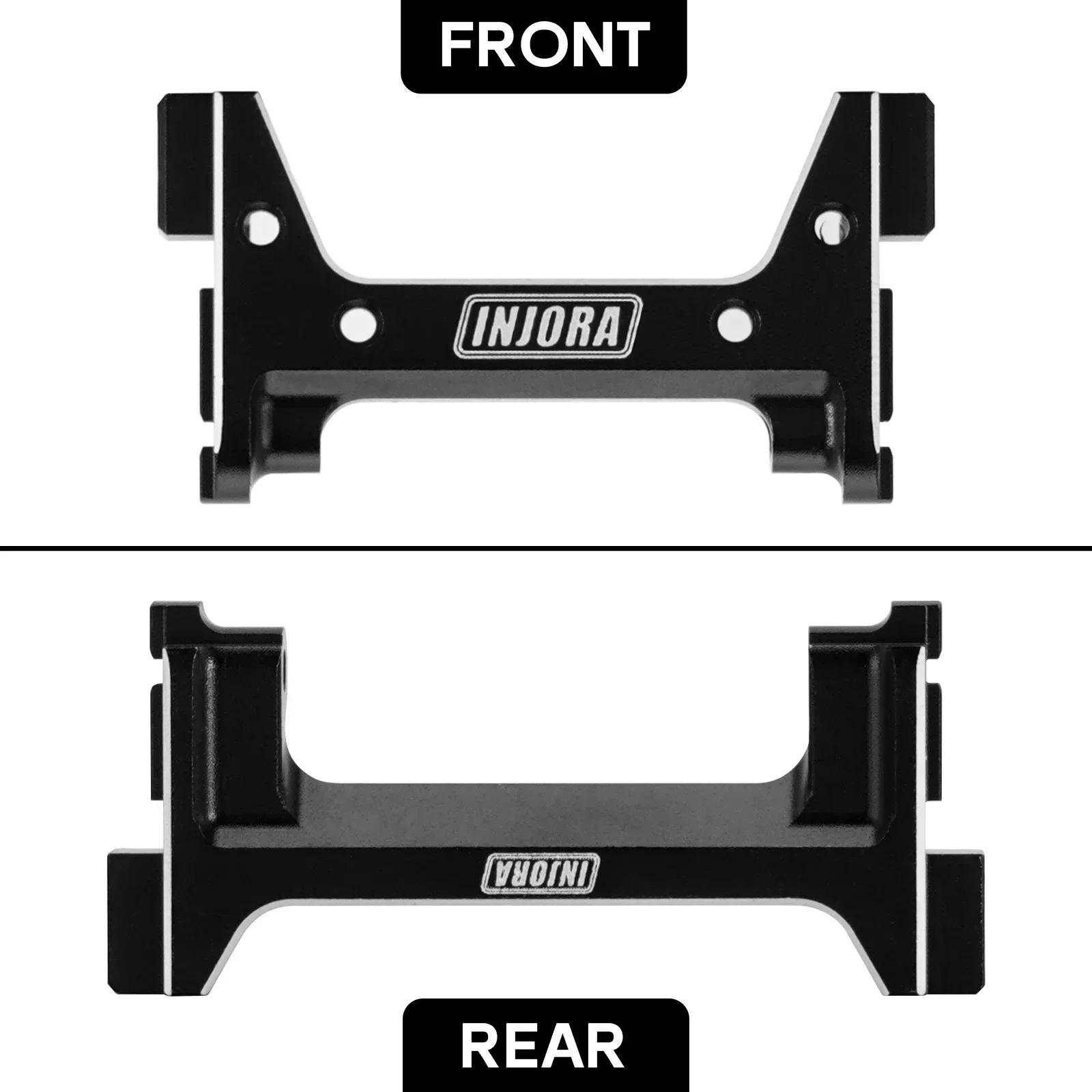 INJORA CNC Aluminum Front Rear Bumper Mount for 1/18 RC Crawler TRX4M Defender Bronco Upgrade