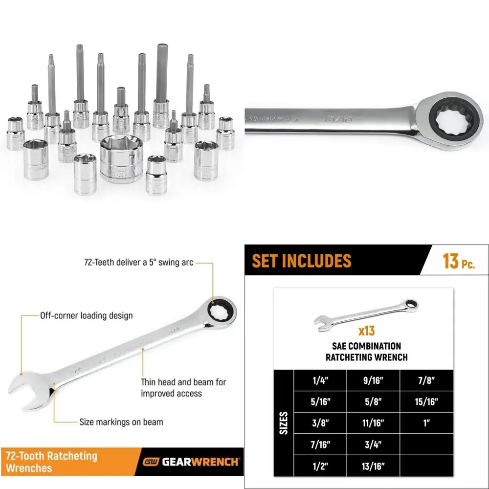 

Silver Socket and Bit Set Tool - Comprehensive Kit for Professional Repair and Maintenance