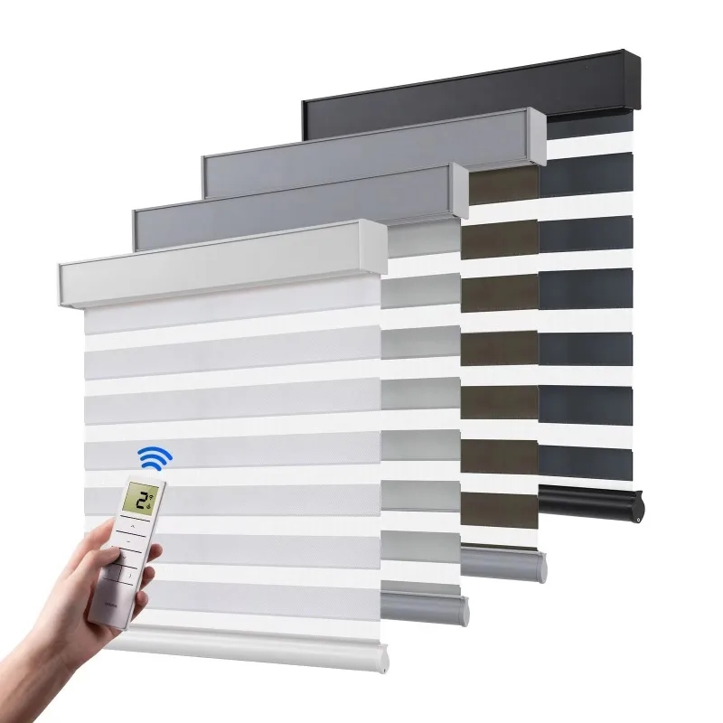 Intelligent electric zebra roller shutter