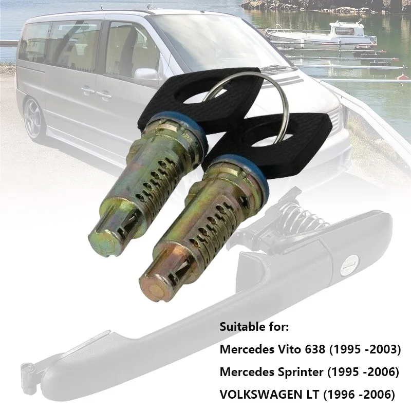 FOR MERCEDES BENZ VITO SPRINTER VW LT 5PCS DOOR LOCK BARRELS with 2 KEYS ANY DOOR 6707600205