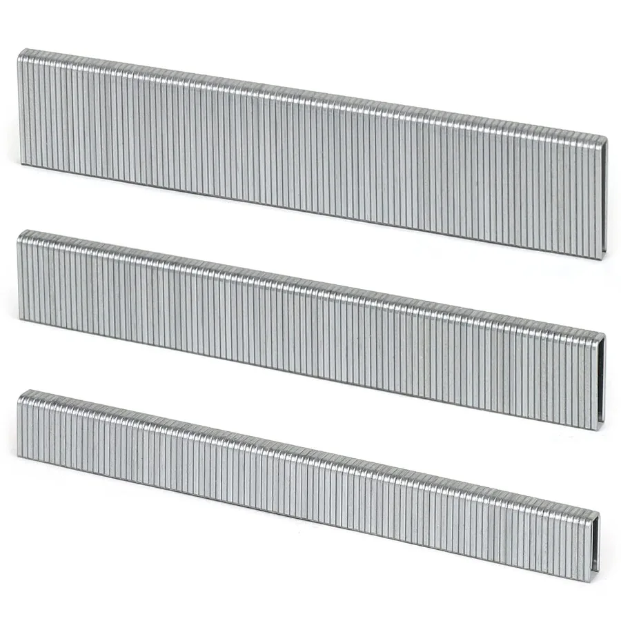 Calibre 18 por 1 2 a 1 en grapas de corona de retroceso MultiPack 1200Pack Ilusión 1 2" 400; 3 4" 400; 1" 400 Plata