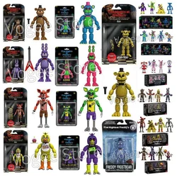 FNAF Action Figure Freddy Bonnie Foxy Chica Fazbear Bear Figures PVC Collection Nightmare Fredbear Balloon Boy Dolls Model Toys