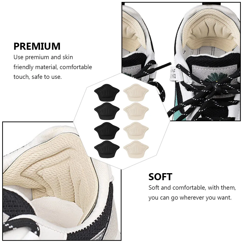 

4 Pairs Anti-wear Stickers for Shoes Boots Repair Patch Friction-resistant Cushion Sneakers Men Women Protective Pads Shoes Heel