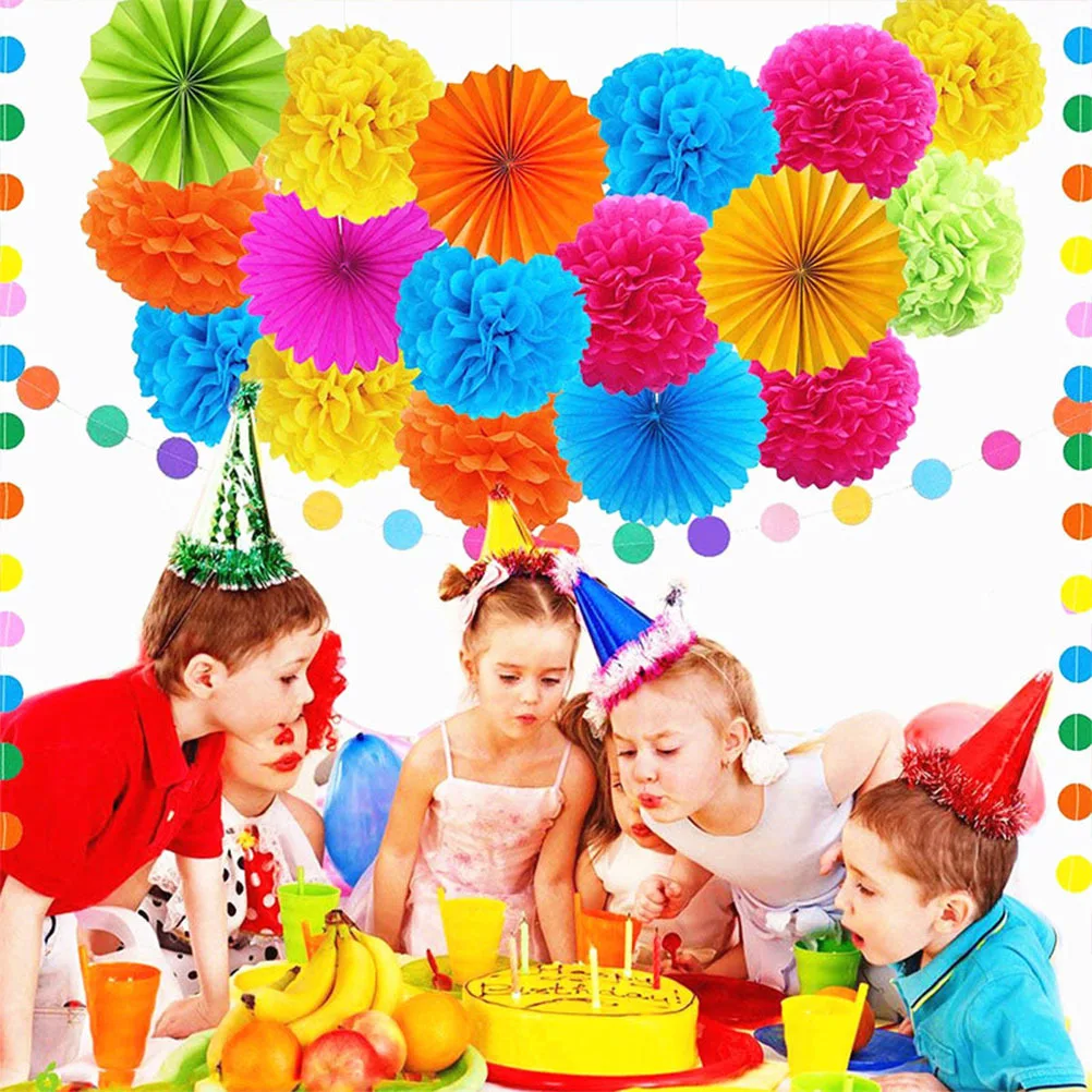 

5Pcs Colorful Paper Garland Hanging Decor Creative Romantic Wedding Party Home Decoration Glitter Pendant Paper Hanging Decor