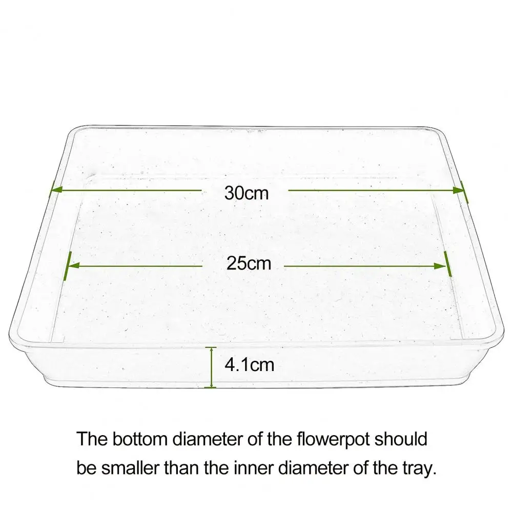 inch Plastic Plant Pot Saucer Drip Trays Saucers Indoor Outdoor Heavy Duty Square Flower Brick Red/White/Black/Grey