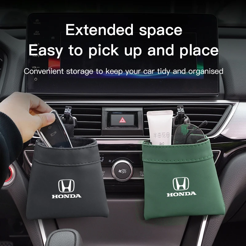 Органайзер для салона автомобиля из искусственной кожи, очки, сумка для хранения ключей и карт для телефона Honda Civic Fit Jazz Accord Pilot CRV Odyssey Passport Cit