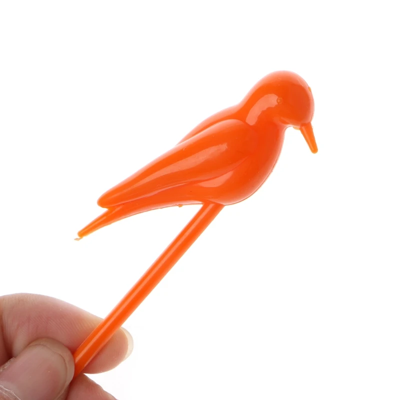 

A0KC 6 Pcs for Creative Birdcage Fruit Fork Toothpick Plastic Stand Holder
