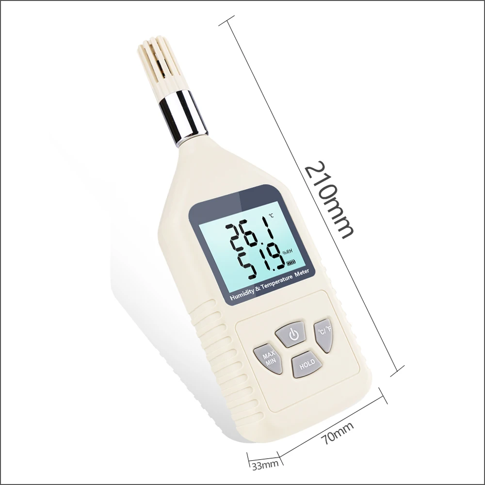 RZ Humidity Handheld Digital Professional 10%-99% RH -10-50C Hygrothermograph Hygrometer With Temperature Meter