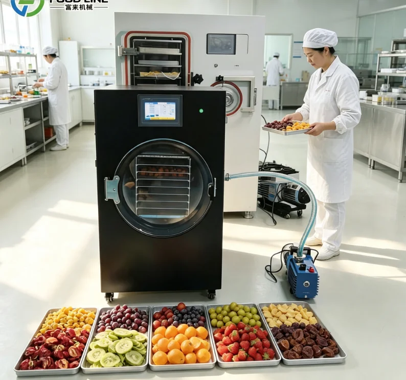 FOODLINE Freeze Dryer Multi‑Layer Vacuum Freeze Drying Equipment For Beef Seafood Meat Long‑Term Preservation Processing