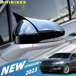 Car Chrome Rear View Mirror Decoration Cover Side Door Mirror Cover Cap for Ford Mondeo Fusion 2013-2020