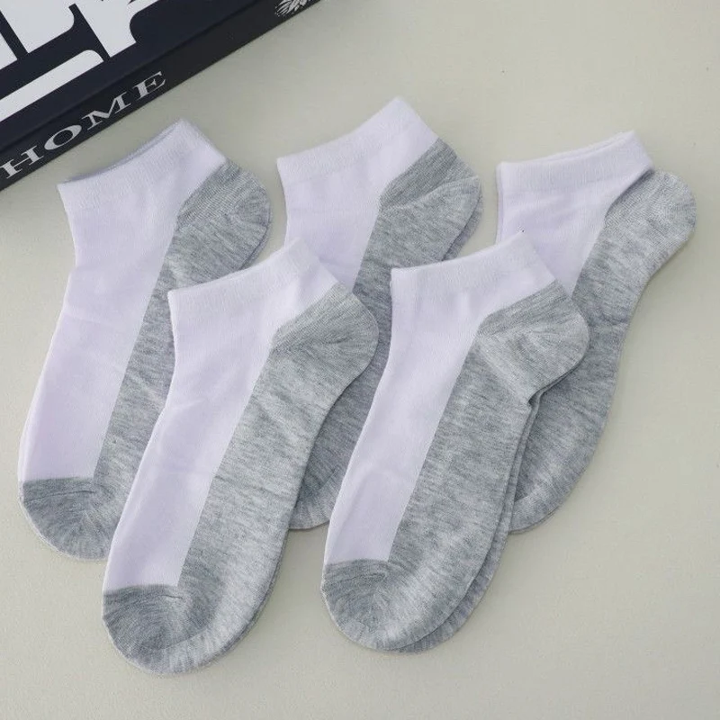 Summer Thin Ankle Socks Men Breathable High Quality Casual Unisex Color Splicing Knitted Sports Running Socks Low-Cut Short Sock view 6