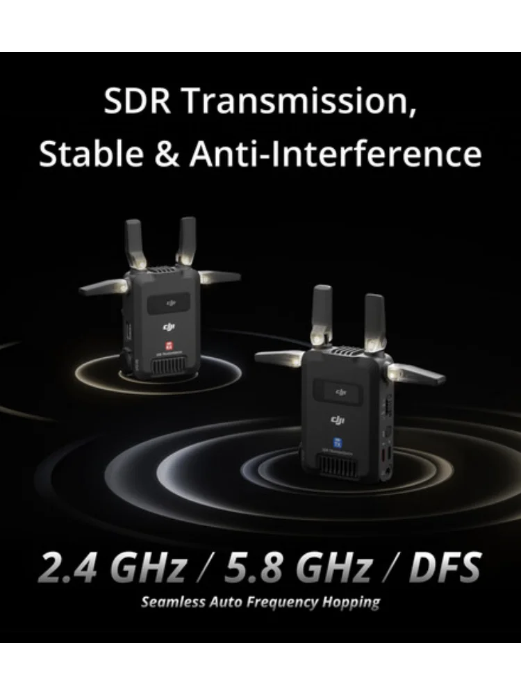 For DJI SDR Transmission Combo Transmitter Stable &Anti-Interference 20Mbps High Bitrate 1080p FHD Image Quality Original