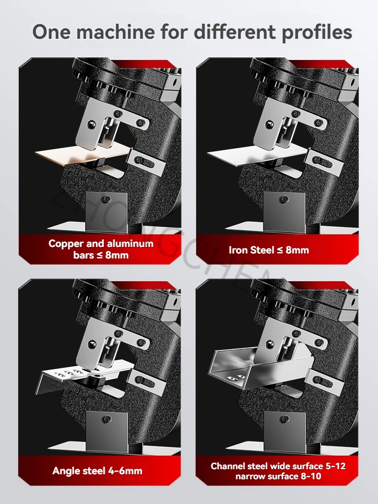 Acciaio a canale portatile, punzonatrice idraulica per punzonatrice in acciaio inossidabile, ferro angolare, punzonatrice angolare in acciaio