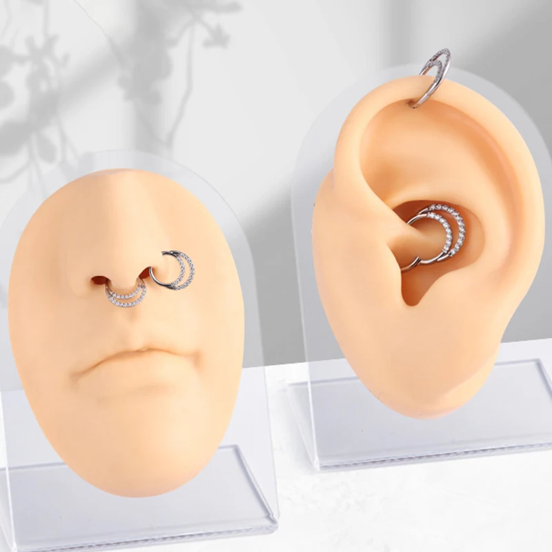 G23 Titanium Piercing Clicker Segment Hoop Nose Rings Earrings Nose Septum Piercing Ear Tragus Cartilage Helix Lip Ear Piercing