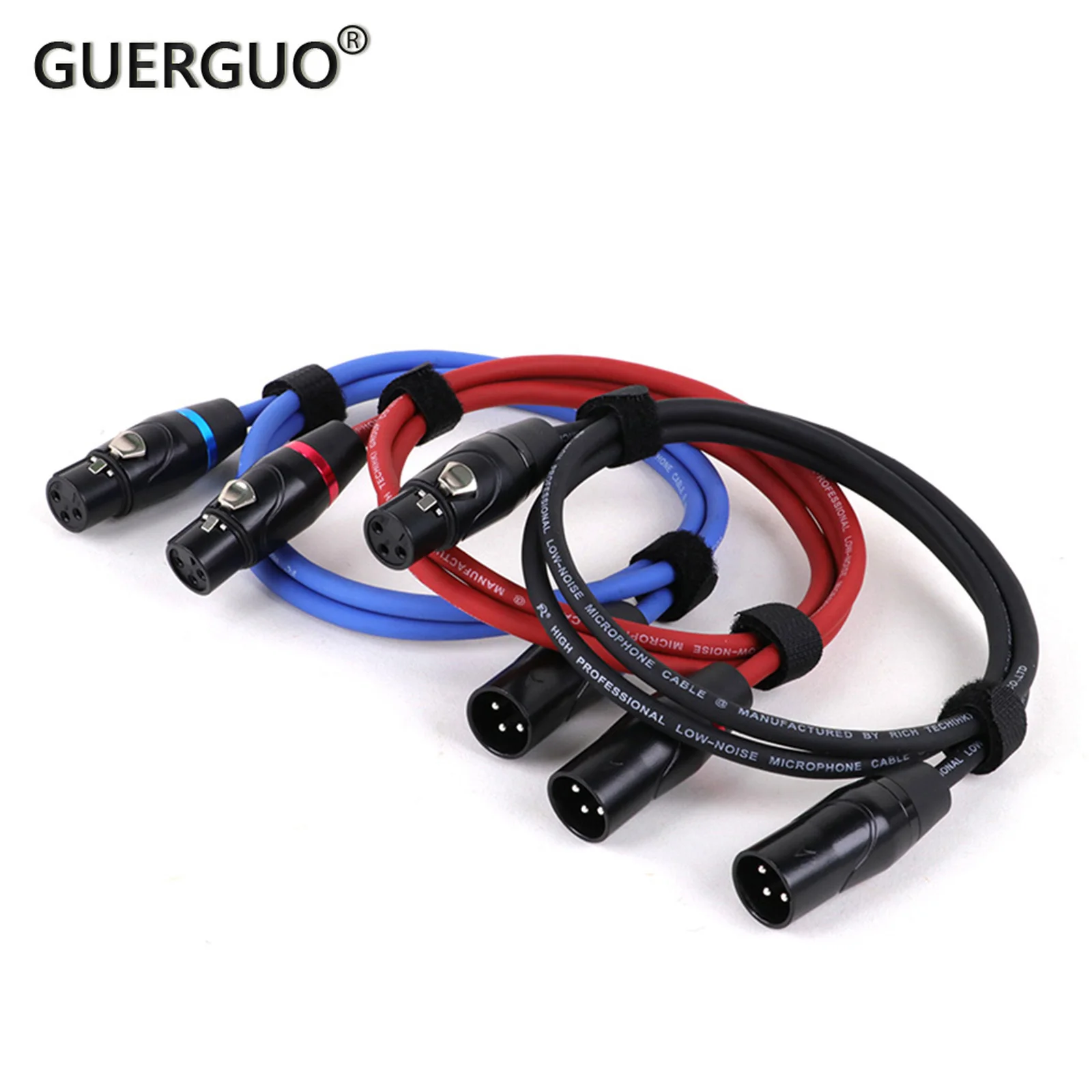 

GuerGuo Colorful XLR 3Pin Cable Male to Female M/F Audio Cable Shielded For Microphone Mixer 0.3m 1m 1.5m 2m 3m 5m 8m 10m 15m