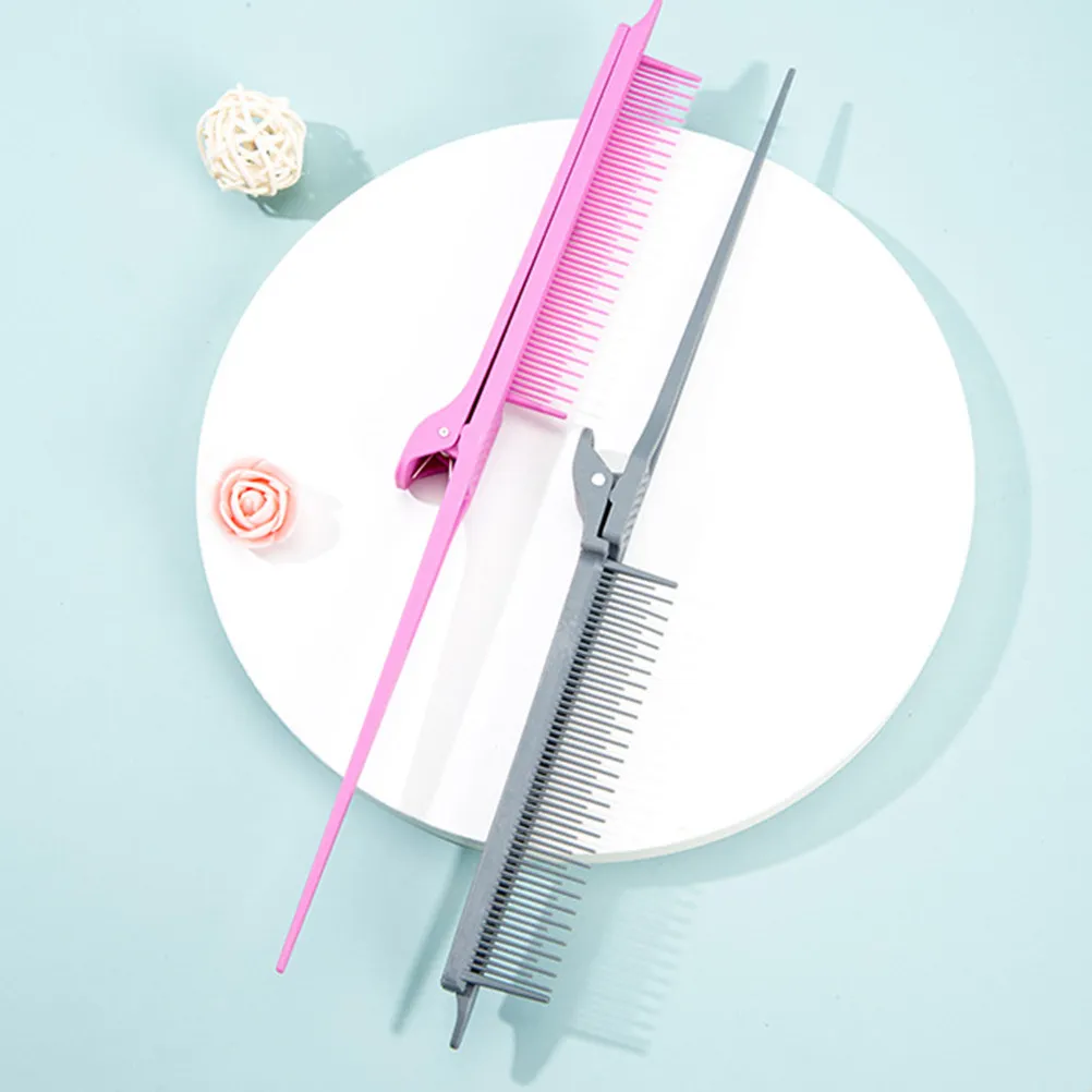 

Набор из 3 расчесок-хвостиков из углеродного волокна для укладки, разделения и расчесывания волос, профессиональный парикмахерский инструмент для салонов, с мелкими зубьями