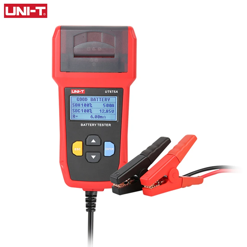 

UNI-T UT673A UT675A Car Battery Tester 12V 24V DC Charger Analyzer UT675A Capacity Load Tester Cranking System Test 40-2000CCA