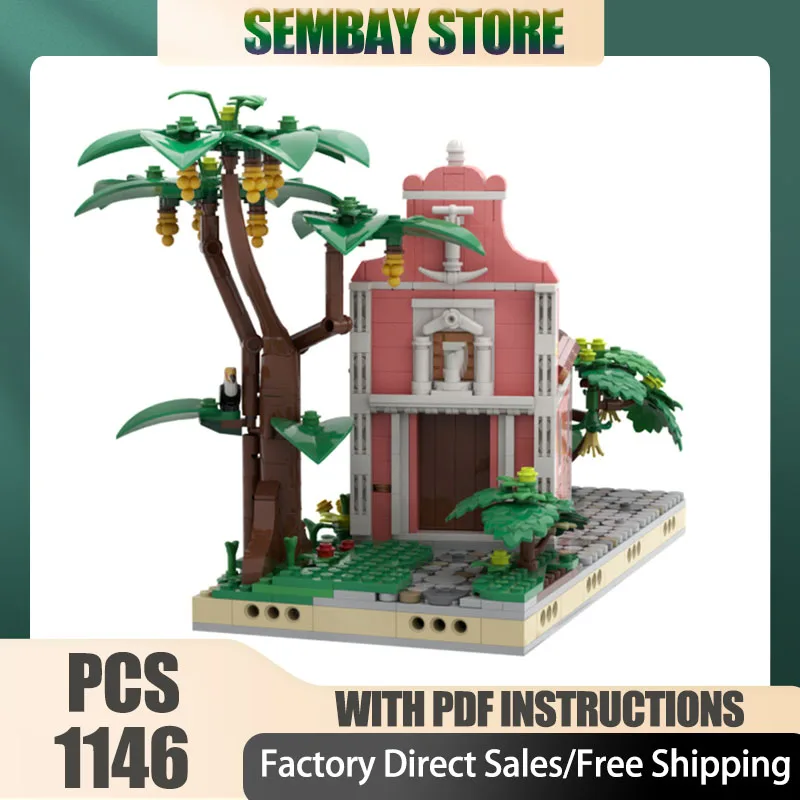 

Western Building Series Moc Building Bricks Modular Church Model Technology Blocks Christmas DIY Toy Construction Gifts