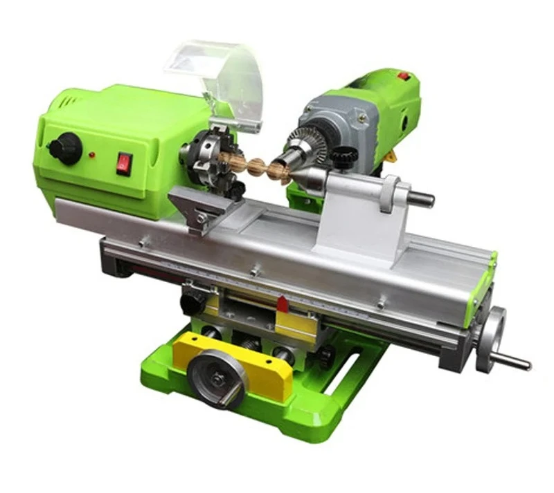 High Precision Mini Lathe Miniature Beads Machine Automatic Mini Bench Drill Wood Beads Processing Machine Household