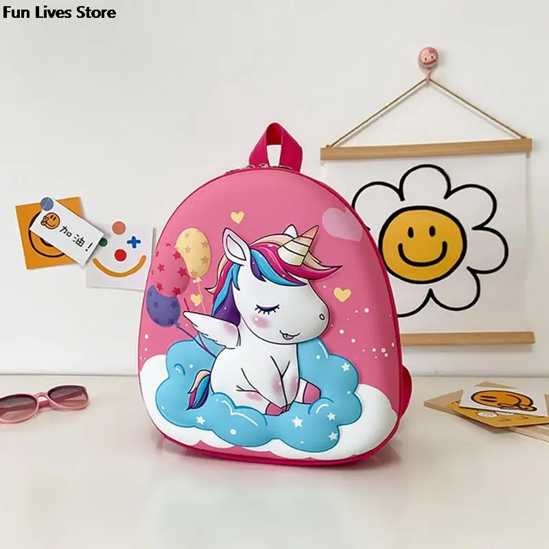 Kids Kindergarten Schoolbag Cartoon Unicorn Backpack Cute Animal Satchel Bags Children Book Storage Handbags Boys Girls Purse