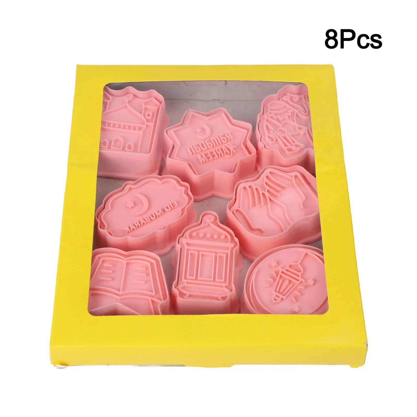 8 Shapes Cookie Cutters Holiday Baking 14*18.5*2.2cm Per Box Eid Cookie Cutters 8 Distinct Shapes Fun Family Activity