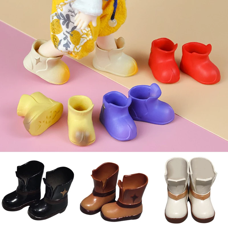 Rubber Star Shoes Ob11 Doll Rain Boots  Fit for Obitsu11,Gsc, Ymy Body, 1/12bjd Clog Shoes Dolls Accessories Toys Gift