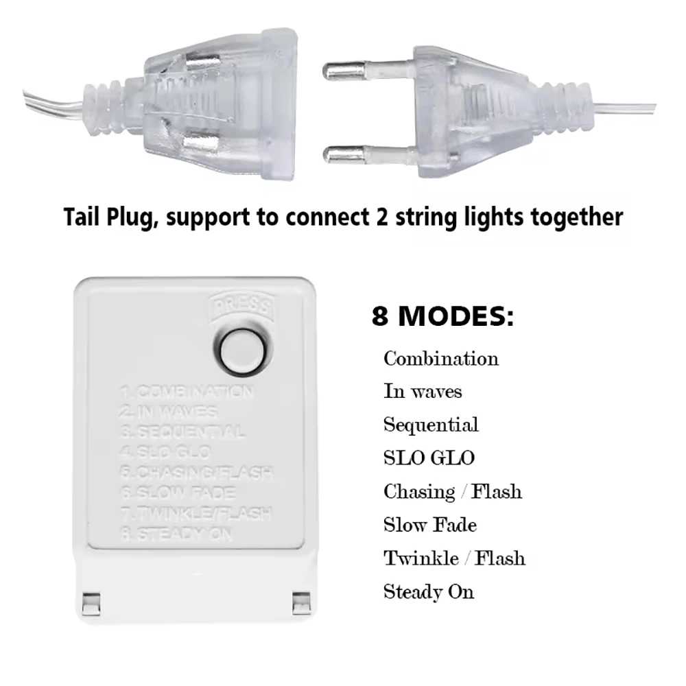 أضواء عيد الميلاد شلال الديكور في الهواء الطلق 5 متر دروب 0.4-0.6 متر Led أضواء الستار سلسلة أضواء حفلة Ggarden الطنف الديكور