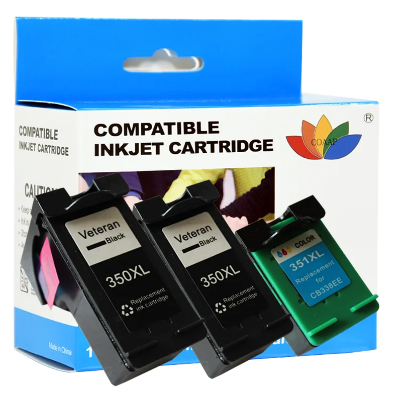 Cartouche d'encre rechargée de remplacement hp350 351, pour HP Photosmart C4200 C4480 C4580 C4380 C4400 C4580 C5200 C5240 C5250 C5270 C5275