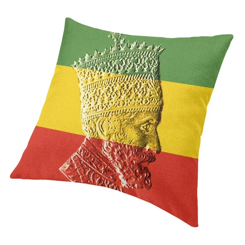 Haile Selassie King etiopia Jah Rastafari fodera per cuscino di lusso Decoracion Salon federa per cuscino 45x45cm federe