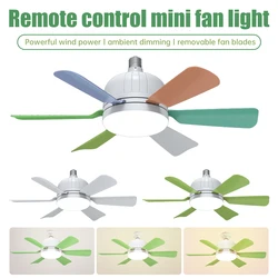 40W Socket Fan Light bombilla con ventilador de techo Smart Remote Control Ceiling Led Bulb E27 Lamp For Bedroom Living Room