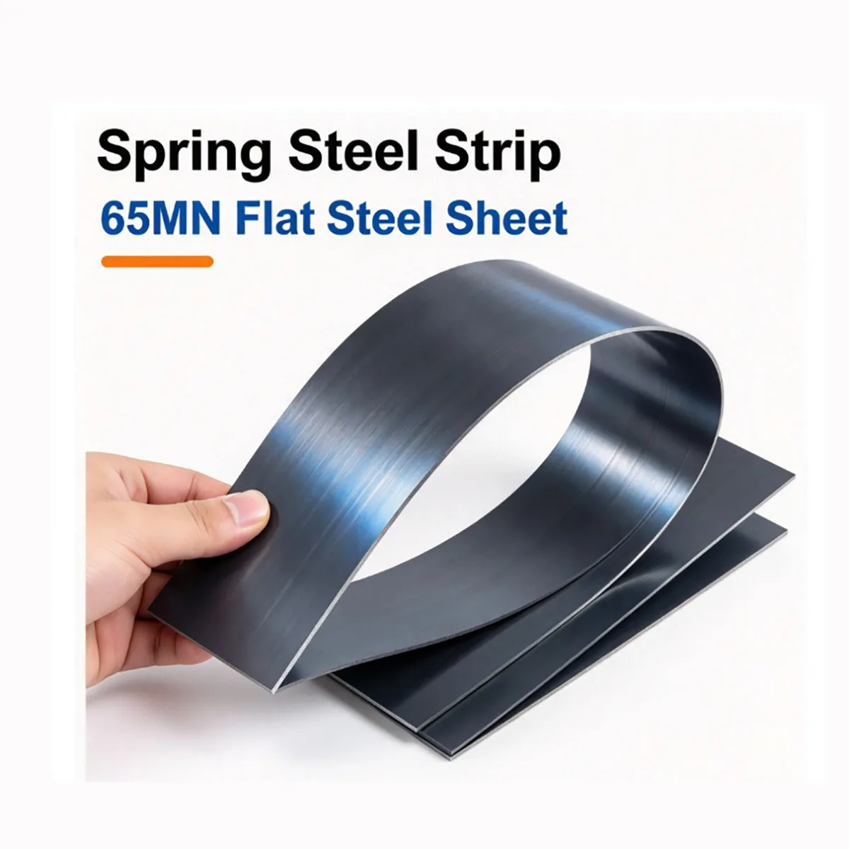 1PCS 65MN Quenched Spring Steel Strip 0.1-4mm, High Elastic Manganese Steel Belt Plate DIY Processing Raw Material