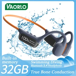 S10 Bluetooth 5.4 True Bone Conduction Headphones IPX8 Waterproof DT5.0 MP3 Built-in 32GB Memory LED Digital Display For Swiming