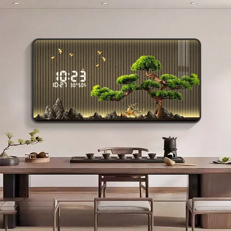 # Luxury Calendar Wall Clock Modern Bedroom Digital Large Living Room Wall Clock Nordic Designer Orologio Da Parete Home Decor