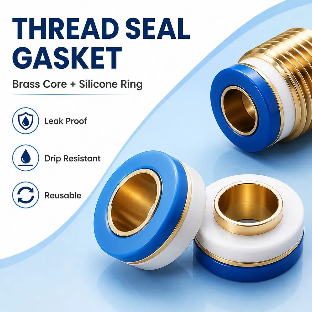 5/10Pcs Leak-proof Tape Needed Seal Washer Brass Core Reusable Faucet Leak-proof Sealing Gasket Valve Pipe Hose Washer