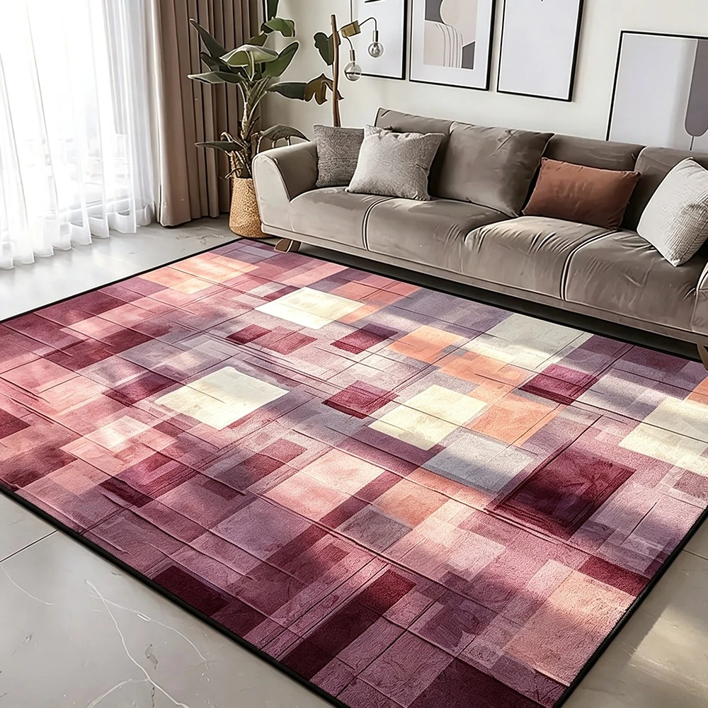 Rug Abstract Square Gradient Geometric Graphic Art Print Floor Carpet Living Room Bedroom Lounge Block House Interior Home Decor
