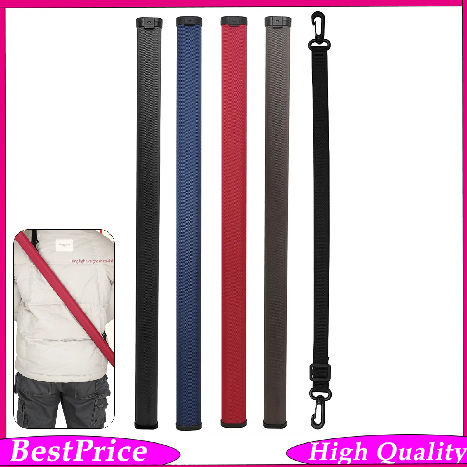 LN195 Violin Viola Bow Case 4/4 Universal Pressure Resistant Case Aviation Alloy Buckle Velvet Crossbody Box for Stage Show