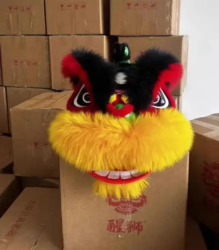 Blinking Eyes 14 inch  Lion Dance Costume  5-12 Age Kid Child Props Stage Halloween Outdoor Party Carnival Festival