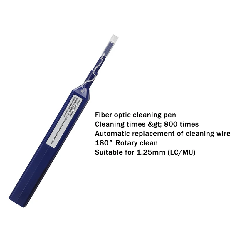Fiber Optic Cleaning Kit Optical Fiber Cleaner Tool with Cleaning Cassette for LC Connectors 10 PCS