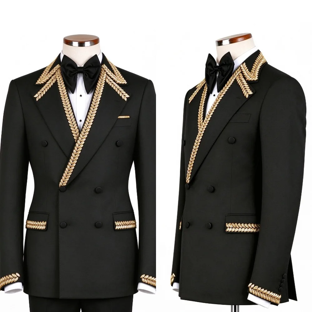 Luxury Groom Wedding Jacket Peaked Lapel Crystal Double Breasted Slim Fit Banquet Coat 1 Piece Formal Blazer Customized