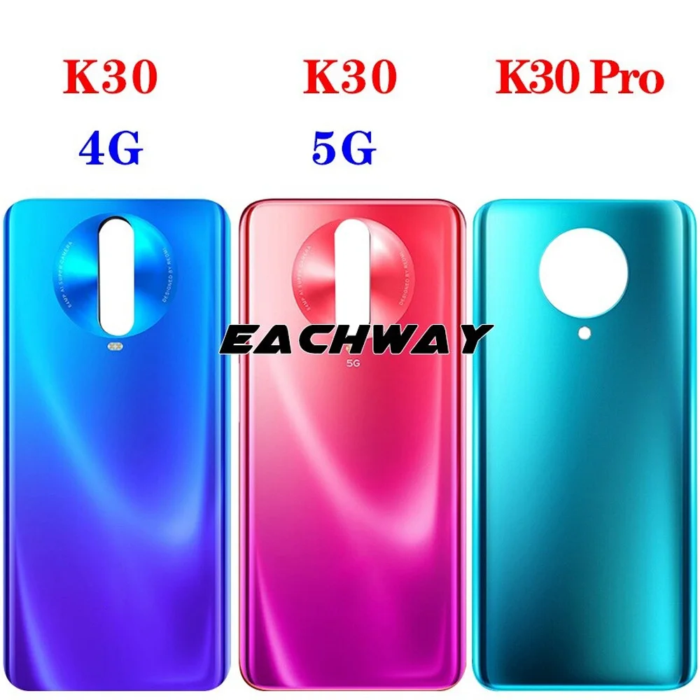 4G 5G Back Glass Cover For Xiaomi Redmi K30 Battery Cover Rear Door Housing Case Panel Replacement Part For Redmi K30 Back Cover