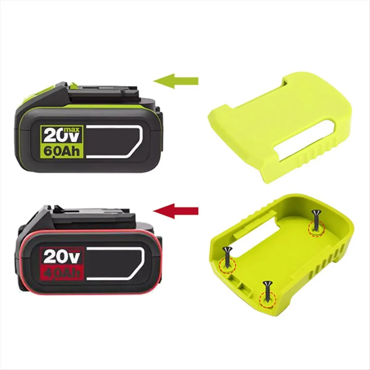 5Pcs Battery Storage Rack Case For 5pin 20V Battery C Energy storage holder plastic